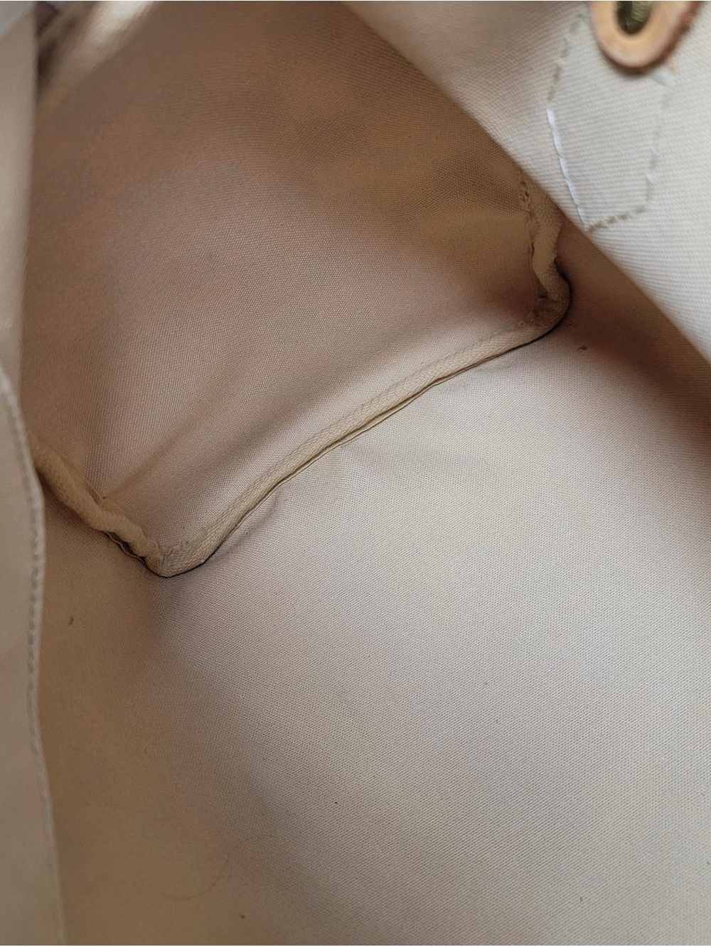 Louis Vuitton Cream and Tan Checkered Satchel - Picture 10 of 12